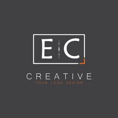 Fototapeta premium initial monogram logo for Creative with square style design.