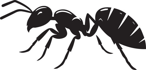 Carpenter Ant Vector | Black Ant Silhouette Clipart Illustration	
