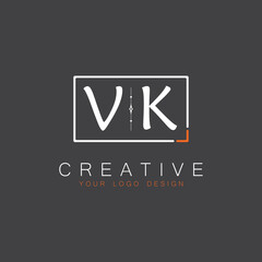 Fototapeta premium initial monogram logo for Creative with square style design.