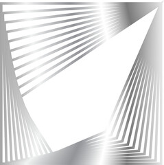 Square dynamic with metallic glowing silver, banner, frame, symbol