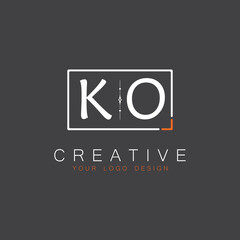 Fototapeta premium initial monogram logo for Creative with square style design.