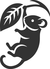 Obraz premium Silhouette of a hamster animal black vector