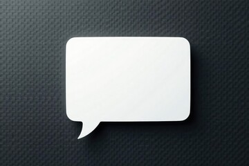 White minimalist speech bubble pattern on dark grey, dark background, geometric