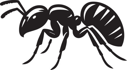 Carpenter Ant Vector | Black Ant Silhouette Clipart Illustration	
