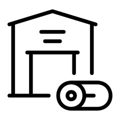 Fototapeta premium warehouse line icon