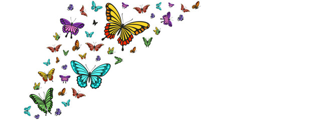 Beautiful butterfly background vector set