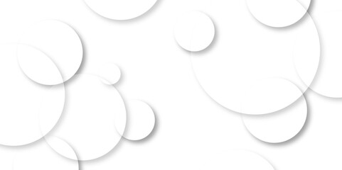 modern abstract white bubble background with circles. banner pattern with copy space abstract blank geometric circle abstract white background with circles cut out drop shadow background.