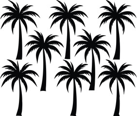 Obraz premium “Tree Silhouettes: Nature’s Shadows in Minimalist Beauty”