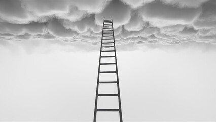 Stairway to Heaven. The concept of achieving the goal. The ladder of growth