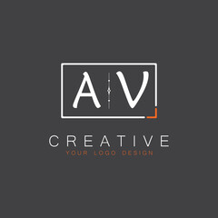 Fototapeta premium initial monogram logo for Creative with square style design.