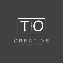 initial monogram logo for Creative with square style design.