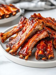 Delicious BBQ Ribs on a Plate
