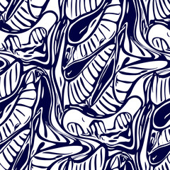 Seamless pattern with a simple abstract drawing. Vector illustration.