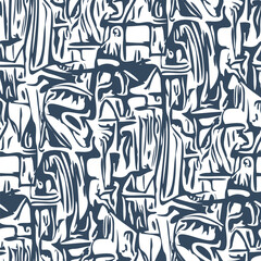 Seamless pattern with a simple abstract drawing. Vector illustration.