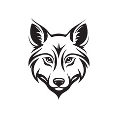 Fototapeta premium Vector illustration of a wolf, dog, and red fox in a tribal tattoo style
