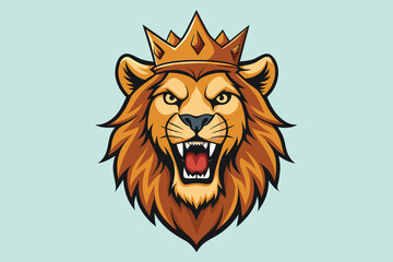 king lion illustration vector