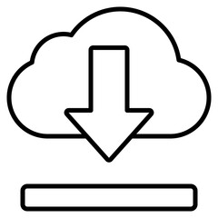 Download Icon. Editable Stroke
