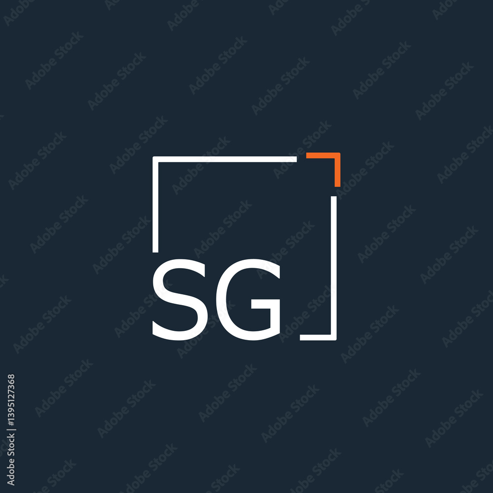 Fototapete initial monogram logo for creative with square style design.