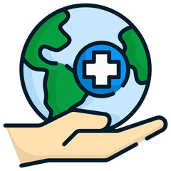 World Health Day Icons - Filled Outline