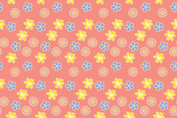 seamless pattern with ditsy flowers.floral background.botanical surface pattern design