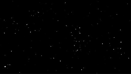 Snowstorm texture. Bokeh lights on black background, shot of flying snowflakes in the air. Snowstorm texture.