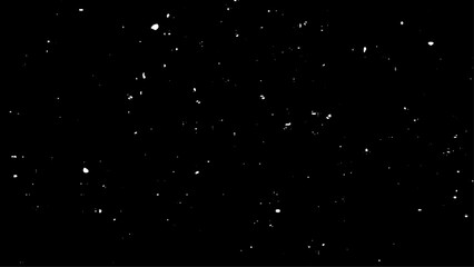 Snowfall on a black background. 