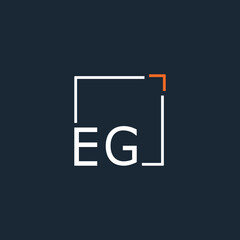 initial monogram logo for Creative with square style design.