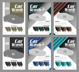Car Wash Flyer Template for Auto Detailing Cleaning Services and Vehicle Care Promotions Fully Editable Design Ideal for Car Wash Offers Mobile Services and Automotive Maintenance Advertising.