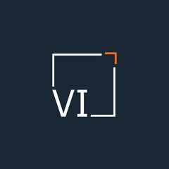 initial monogram logo for Creative with square style design.