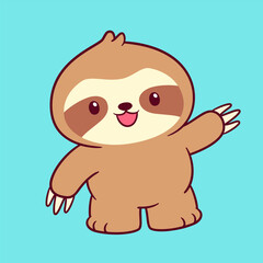 Cute and adorable Sloth illustration