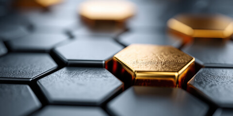 Exploring the value of gold as an asset for financial security in modern investing urban corporate environment hexagonal patterns macro photography