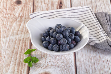 Raw ripe sweet and juicy blueberry