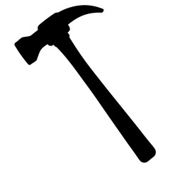 hammer silhouette vector isolated on a white background