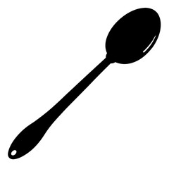 spoon silhouette vector isolated on white background