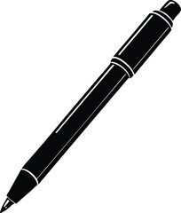 pen silhouette on white background.