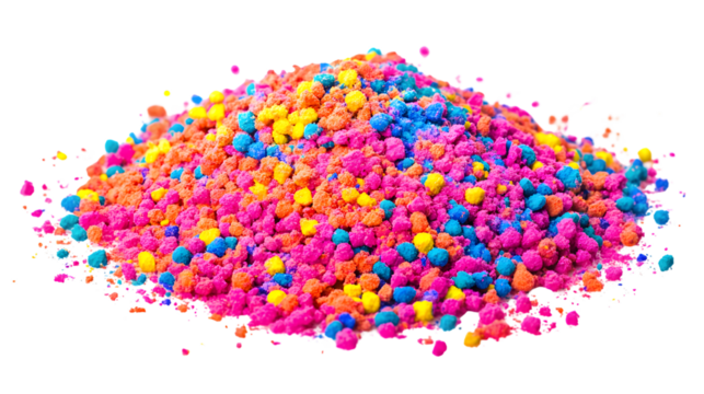 Vibrant Holi Color Powder Explosion in Rainbow Colors for Creative Projects