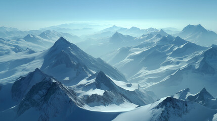 Obraz premium panorama of the mountains in winter