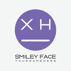 initial monogram for Smiley face logo with circle style design.