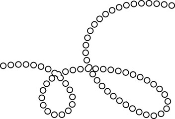 Outline dot line. Design decoration