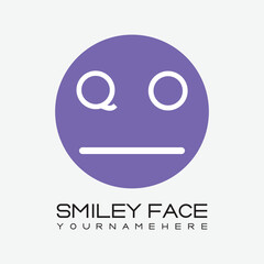 initial monogram for Smiley face logo with circle style design.