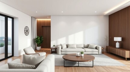 A modern and stylish living room with contemporary furnishings