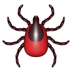 Tick. 3d vector clipart isolated on white background.