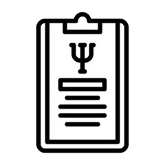 Diagnosis outline icon. mental health black line illustration.
