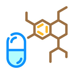 Obraz premium pill tablet treatment diarrhea color icon vector illustration