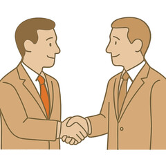 Fototapeta premium Businessmen shaking hands for formal greeting 