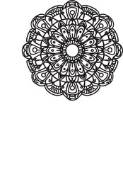 Symmetrical Mandala Art – vector, illustration