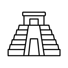 Explore ancient mayan pyramid vector illustration for travel and history projects