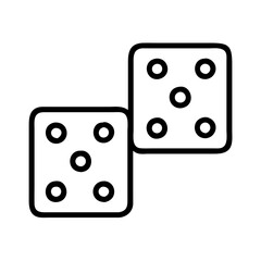 Dice vector illustration for game design element casino gambling and board games icon