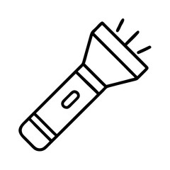 Find the best flashlight icon vector image for camping hiking and emergencies use