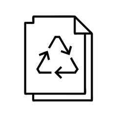 Recycle paper icon symbol vector illustration for eco friendly environment concept
